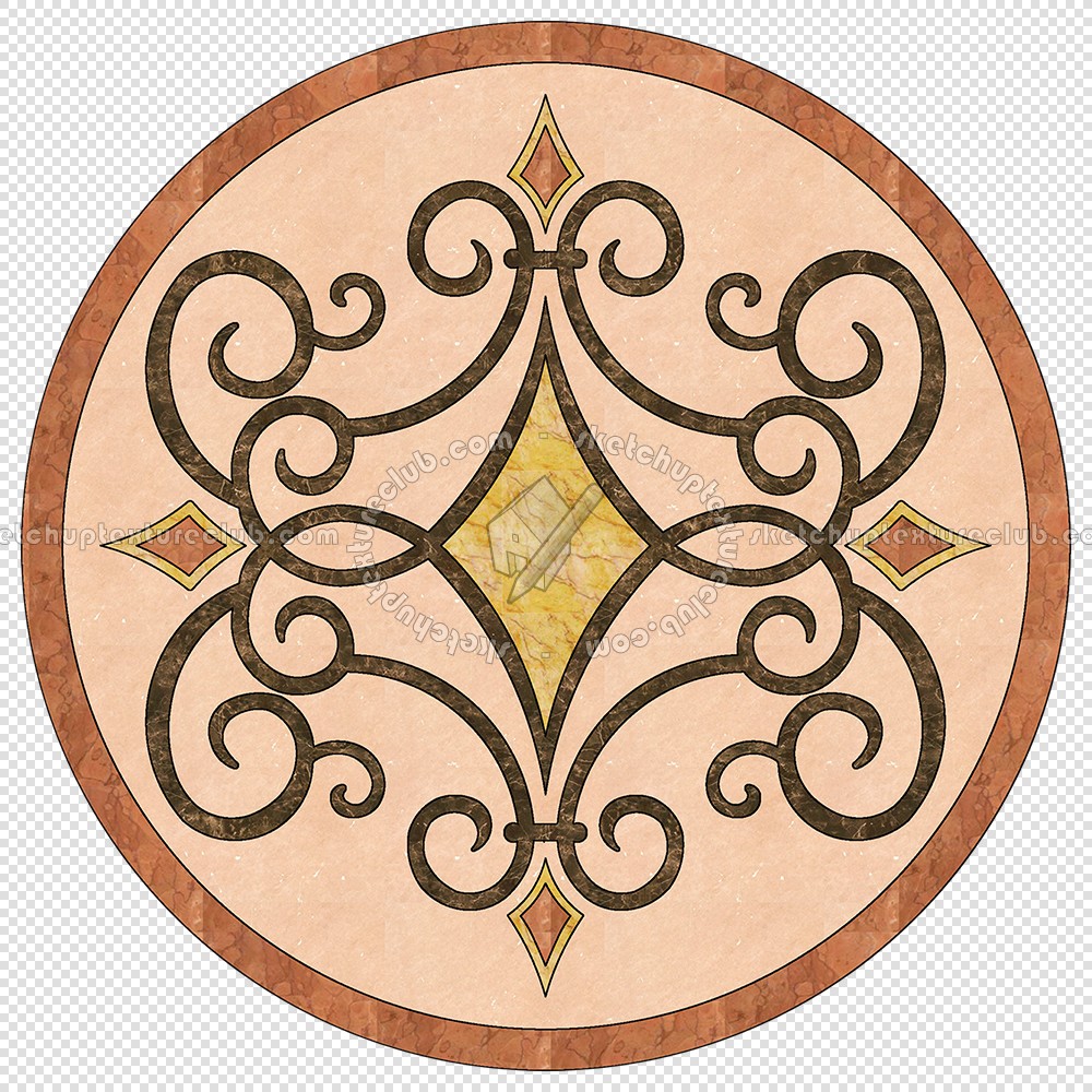 Textures   -   ARCHITECTURE   -   TILES INTERIOR   -   Water Jet   -   Medallions  - Water jet medallion texture 17075