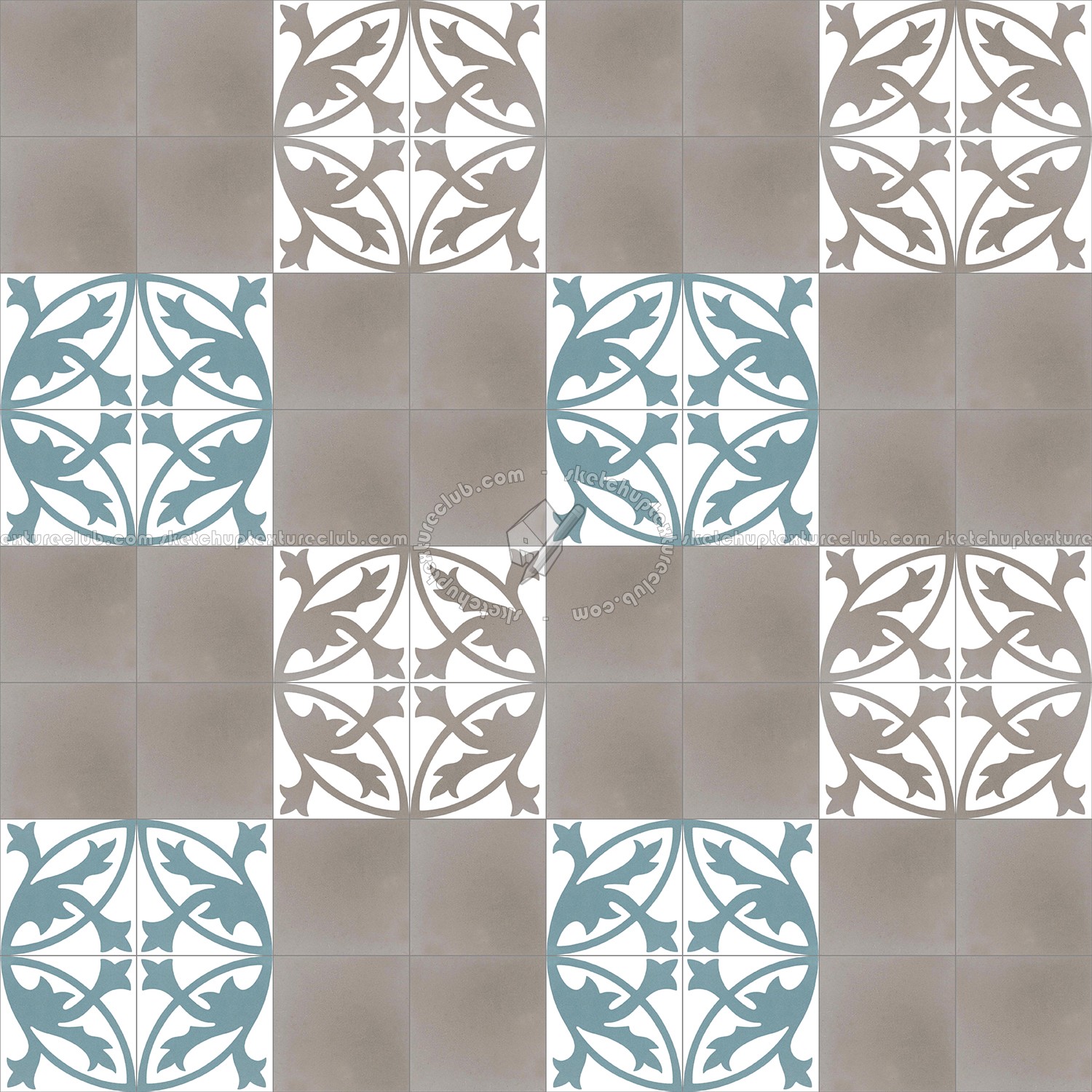 Textures   -   ARCHITECTURE   -   TILES INTERIOR   -   Cement - Encaustic   -   Encaustic  - Traditional encaustic cement ornate tile texture seamless 13461 (seamless)