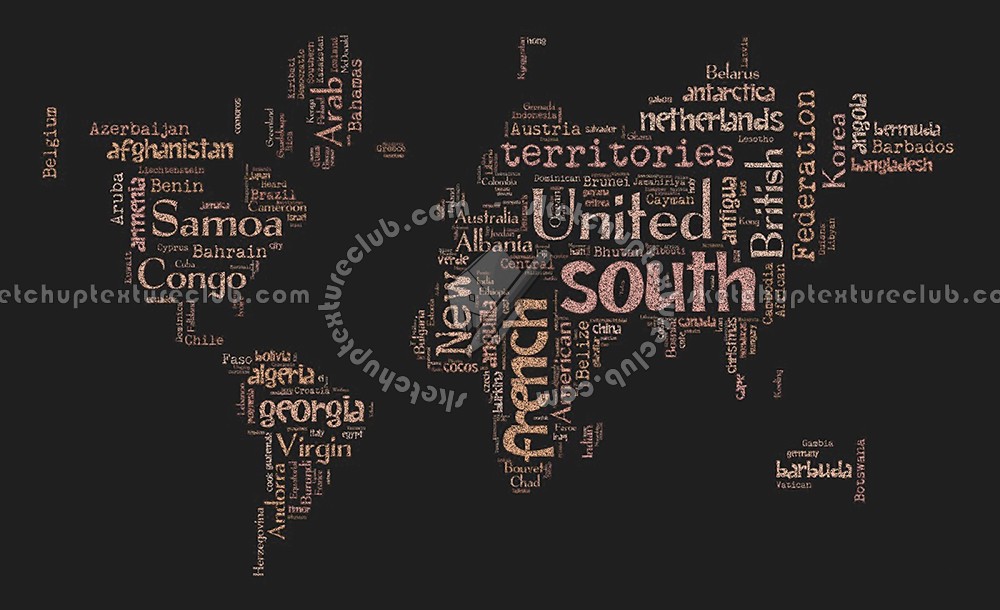 Textures   -   ARCHITECTURE   -   DECORATIVE PANELS   -   World maps   -   Chalkboard maps  - Chalkboard interior decorative world map 03117