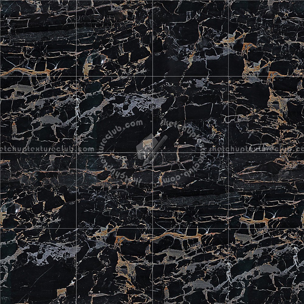 Textures   -   ARCHITECTURE   -   TILES INTERIOR   -   Marble tiles   -   Black  - Portoro black marble tile texture seamless 14138 (seamless)