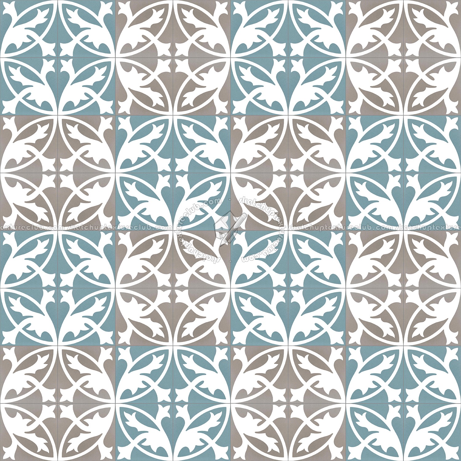Textures   -   ARCHITECTURE   -   TILES INTERIOR   -   Cement - Encaustic   -   Encaustic  - Traditional encaustic cement ornate tile texture seamless 13462 (seamless)