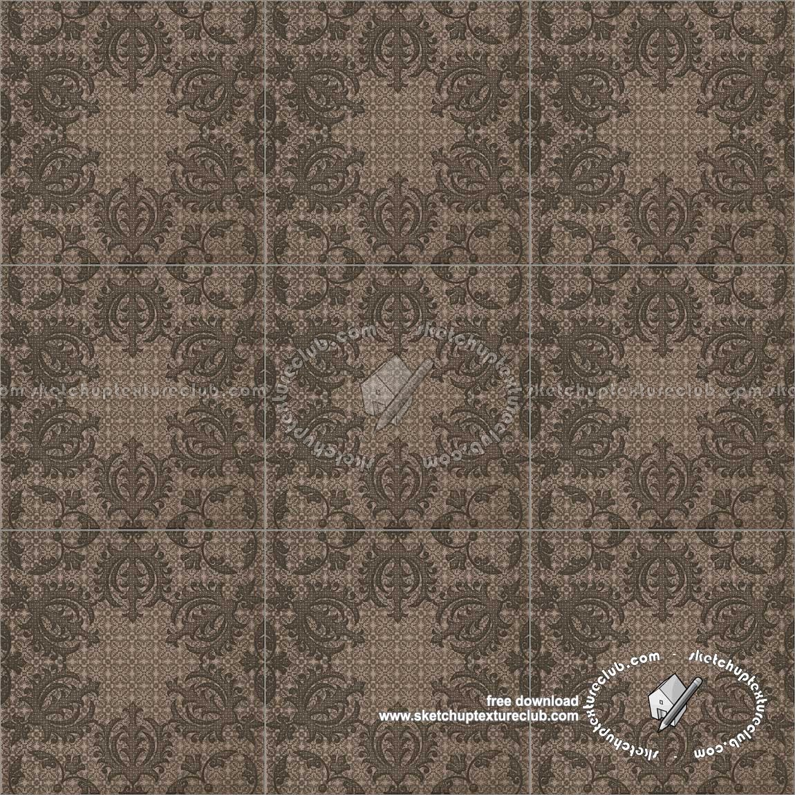 Textures   -   ARCHITECTURE   -   TILES INTERIOR   -   Ornate tiles   -   Mixed patterns  - Ceramic ornate tile texture seamless 20256 (seamless)