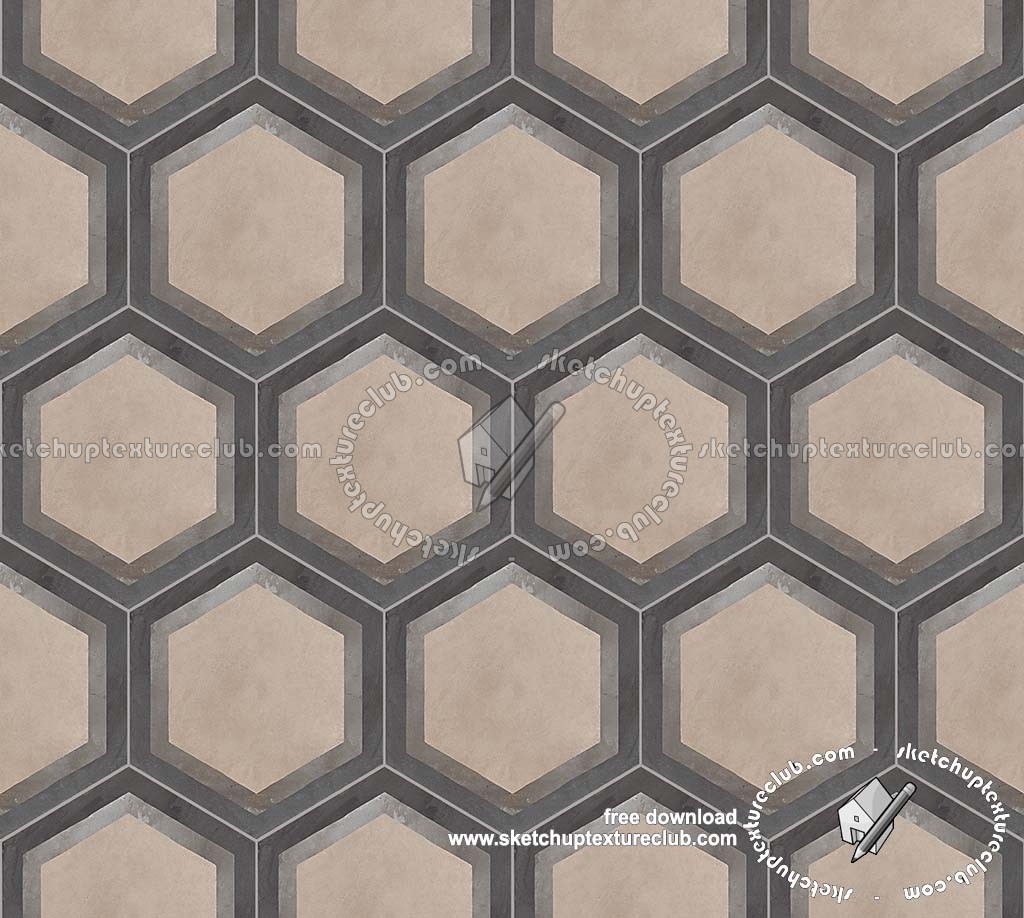 Textures   -   ARCHITECTURE   -   TILES INTERIOR   -   Hexagonal mixed  - Concrete hexagonal tile texture seamless 18116 (seamless)