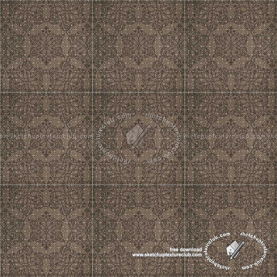 Textures   -   ARCHITECTURE   -   TILES INTERIOR   -   Ornate tiles   -   Mixed patterns  - Ceramic ornate tile texture seamless 20257 (seamless)