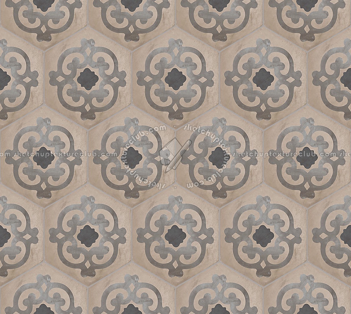 Textures   -   ARCHITECTURE   -   TILES INTERIOR   -   Hexagonal mixed  - Concrete hexagonal tile texture seamless 20287 (seamless)