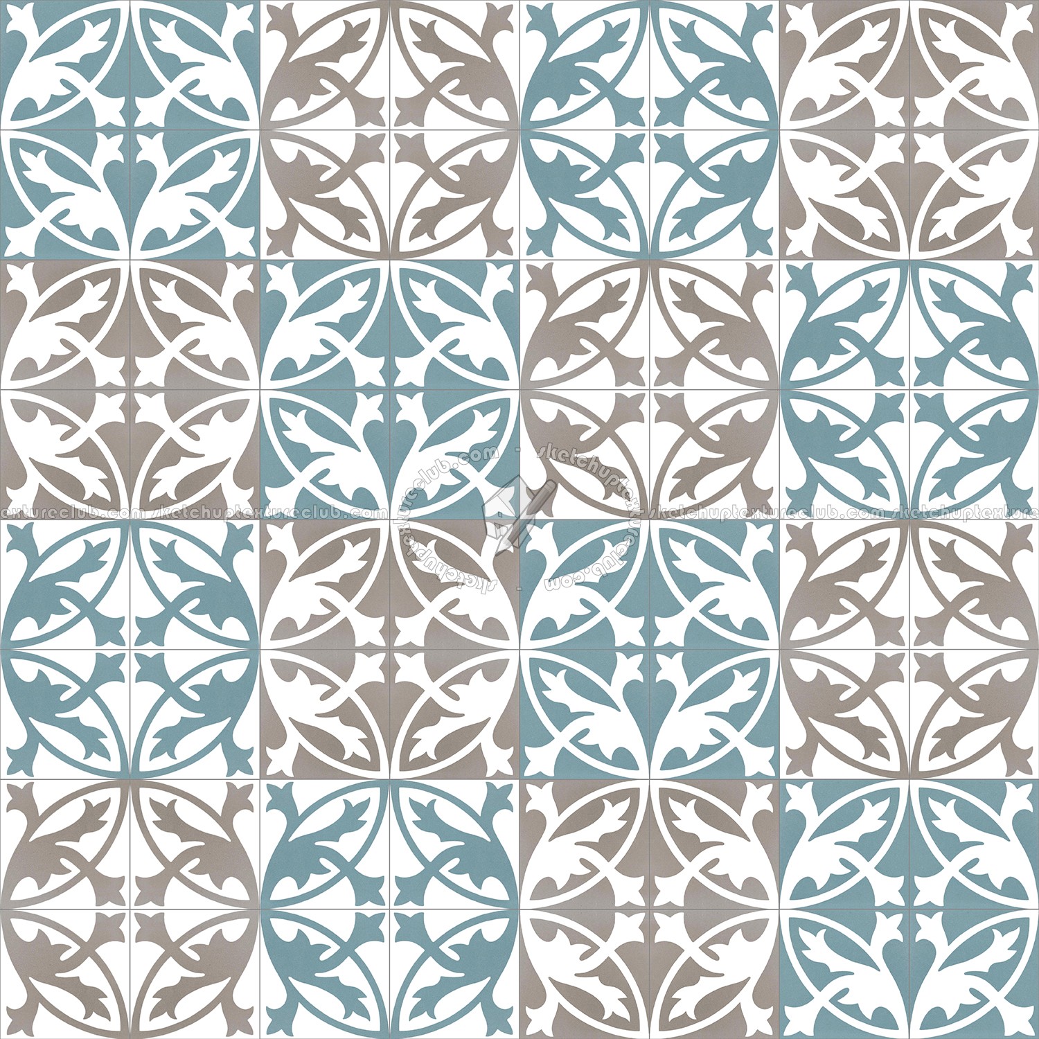 Textures   -   ARCHITECTURE   -   TILES INTERIOR   -   Cement - Encaustic   -   Encaustic  - Traditional encaustic cement ornate tile texture seamless 13464 (seamless)