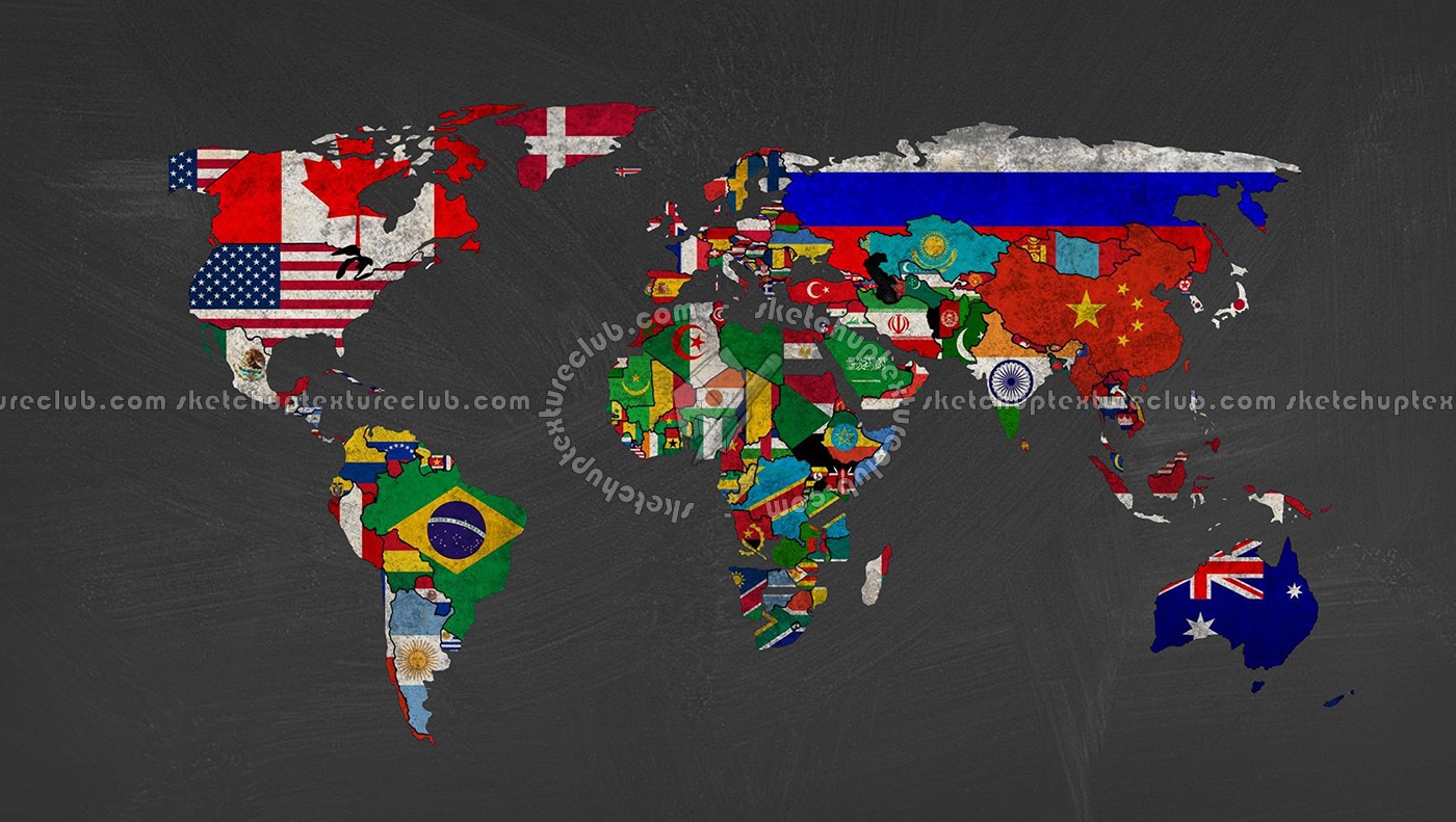 Textures   -   ARCHITECTURE   -   DECORATIVE PANELS   -   World maps   -   Chalkboard maps  - Chalkboard interior decorative world map 03120