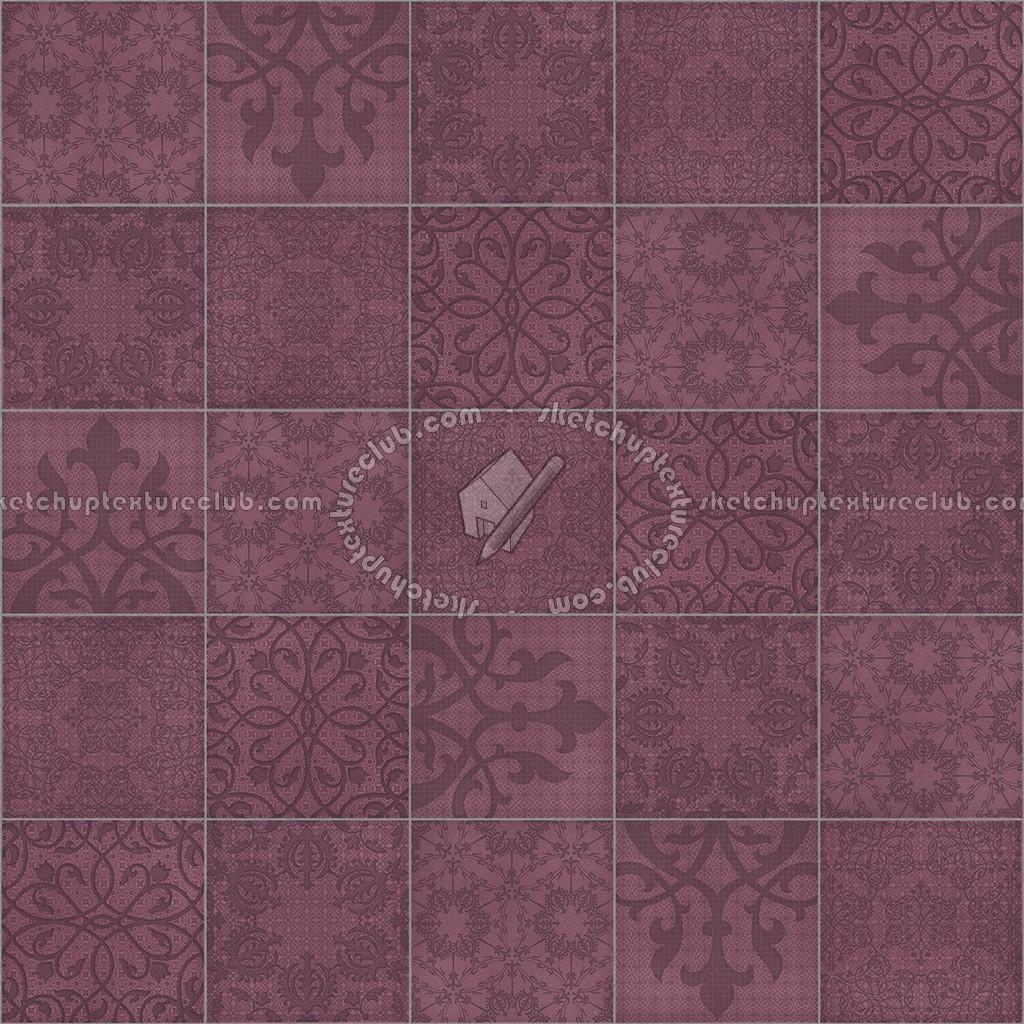 Textures   -   ARCHITECTURE   -   TILES INTERIOR   -   Ornate tiles   -   Patchwork  - Patchwork tile texture seamless 16618 (seamless)