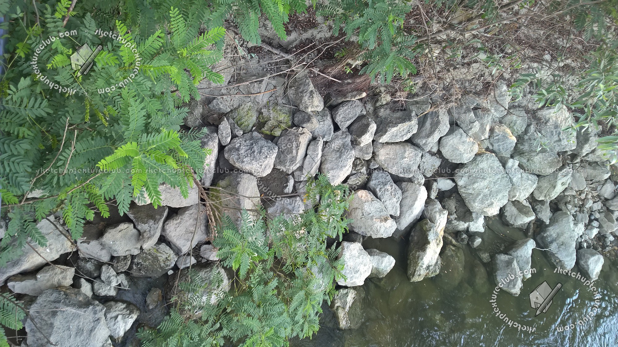 Textures   -   NATURE ELEMENTS   -   WATER   -   Streams  - Water stream whit stones texture 17387