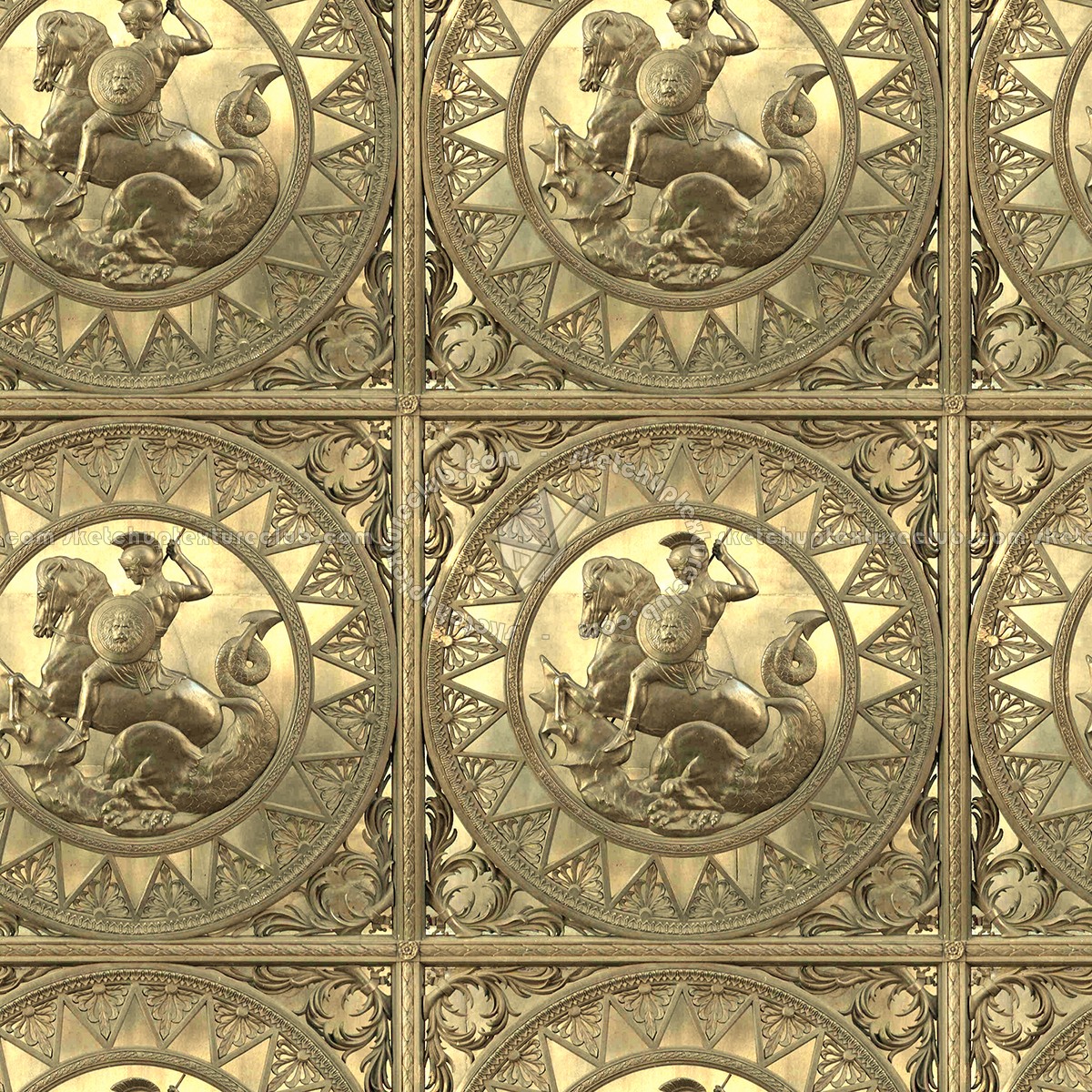 Textures   -   MATERIALS   -   METALS   -   Panels  - Brass metal panel texture seamless 10422 (seamless)