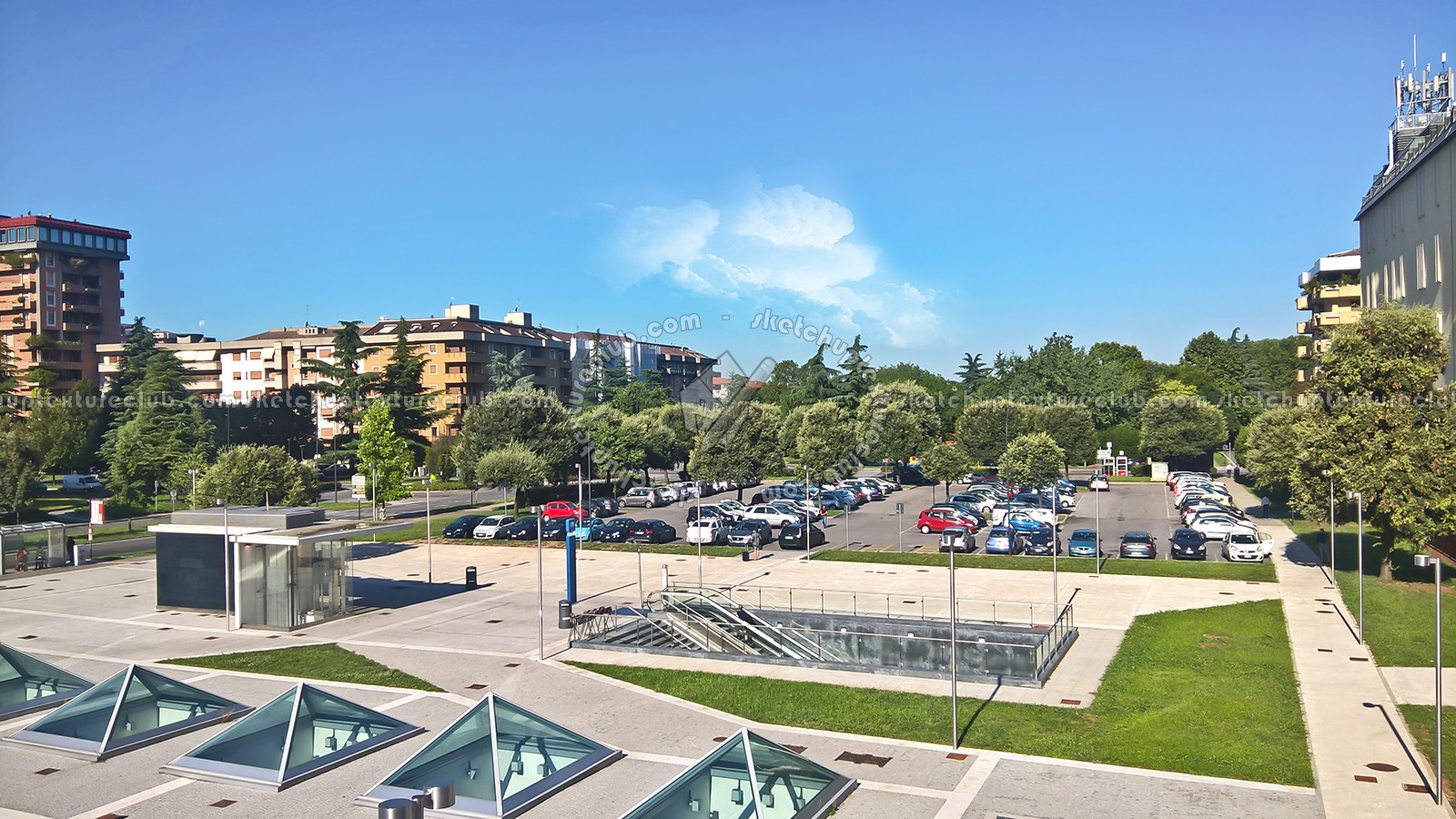 Textures   -   BACKGROUNDS & LANDSCAPES   -   CITY & TOWNS  - Brescia italy city square landscape 17597