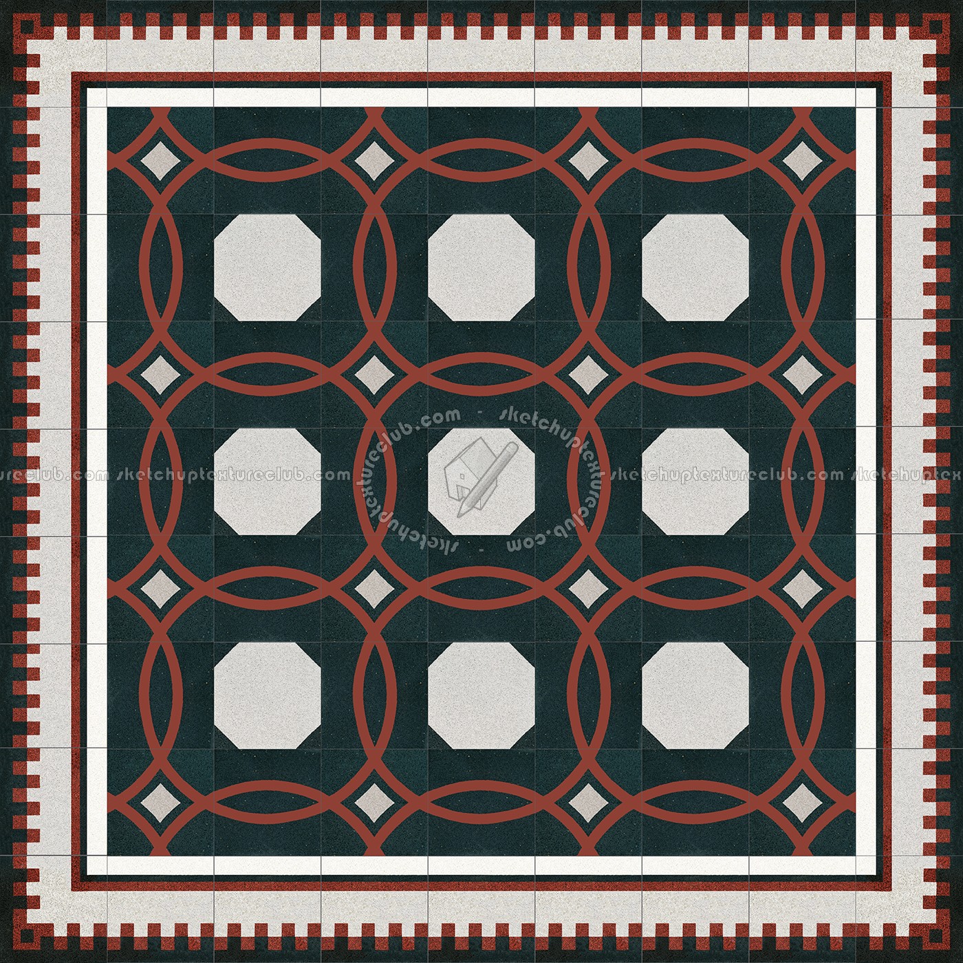 Textures   -   ARCHITECTURE   -   TILES INTERIOR   -   Cement - Encaustic   -   Cement  - Cement concrete tile texture seamless 13346 (seamless)