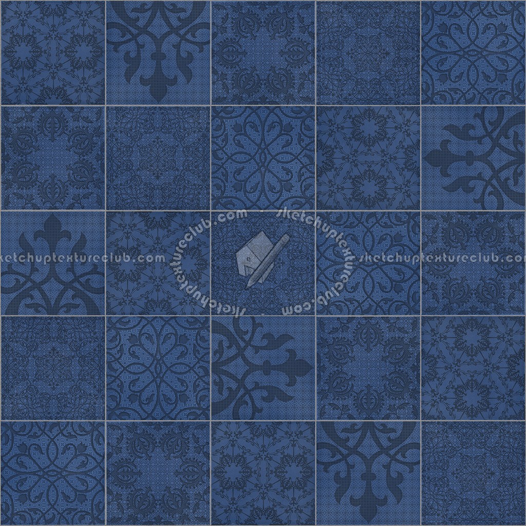 Textures   -   ARCHITECTURE   -   TILES INTERIOR   -   Ornate tiles   -   Patchwork  - Patchwork tile texture seamless 16619 (seamless)