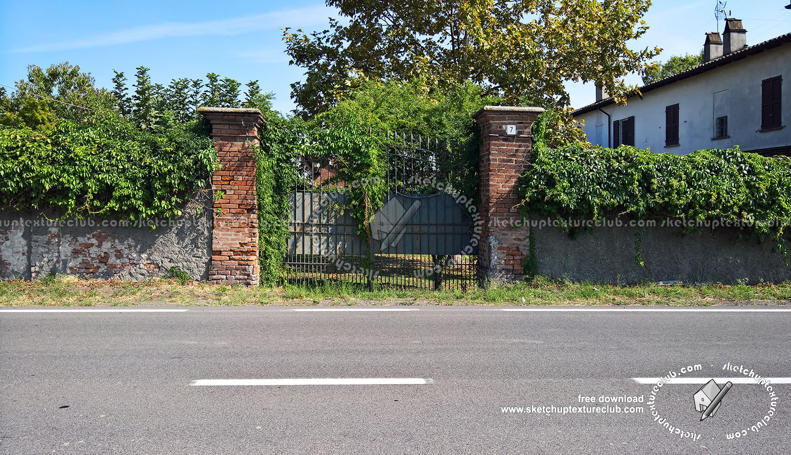 Textures   -   ARCHITECTURE   -   BUILDINGS   -   Gates  - Old rusty iron entrance gate texture 18598