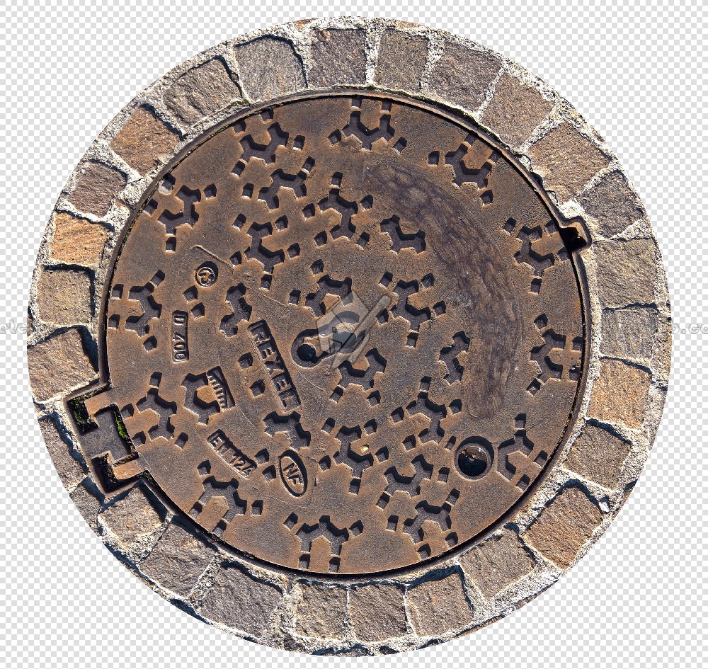 Textures   -   ARCHITECTURE   -   ROADS   -   Street elements  - Rusty metal manhole texture 19722