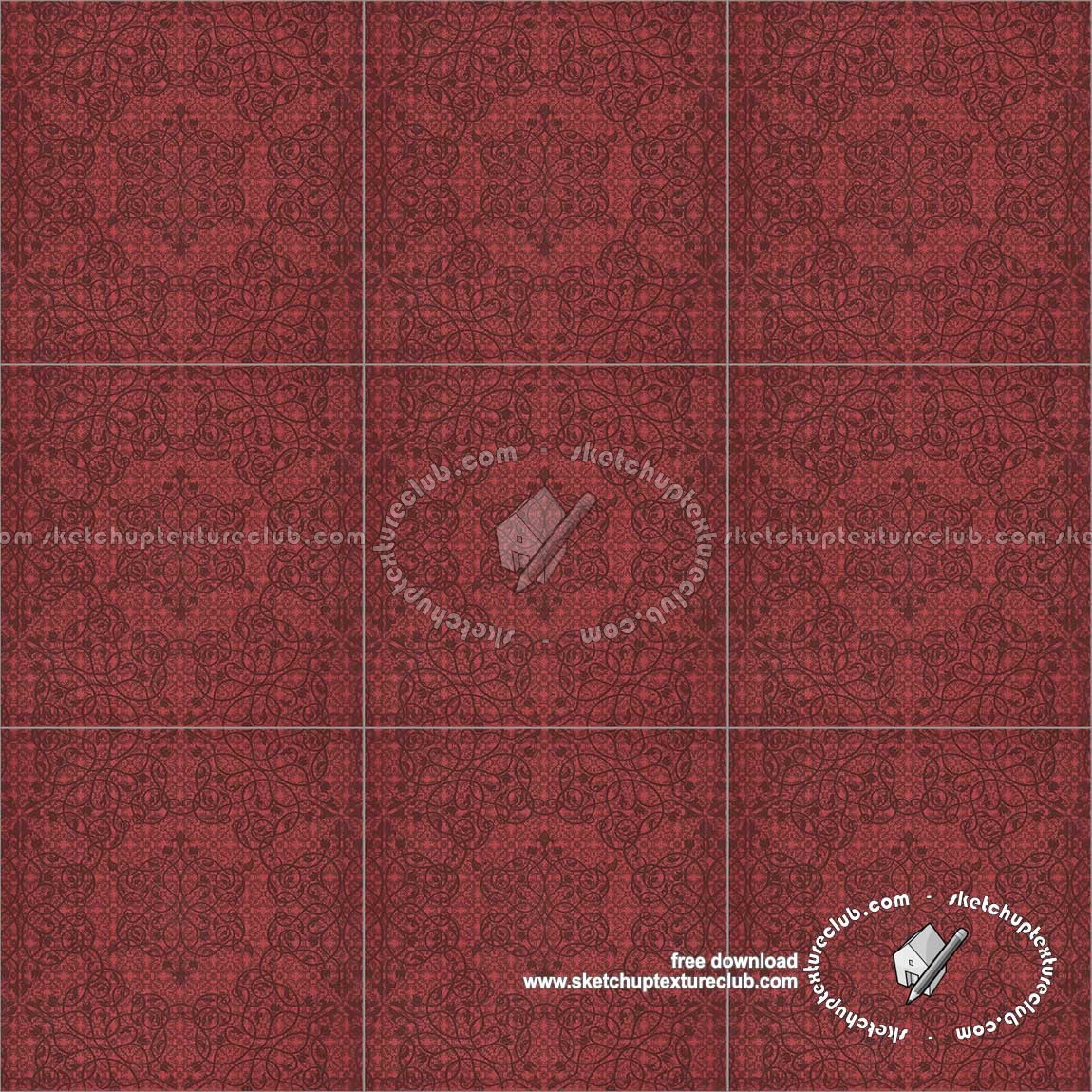Textures   -   ARCHITECTURE   -   TILES INTERIOR   -   Ornate tiles   -   Mixed patterns  - Ceramic ornate tile texture seamless 20262 (seamless)