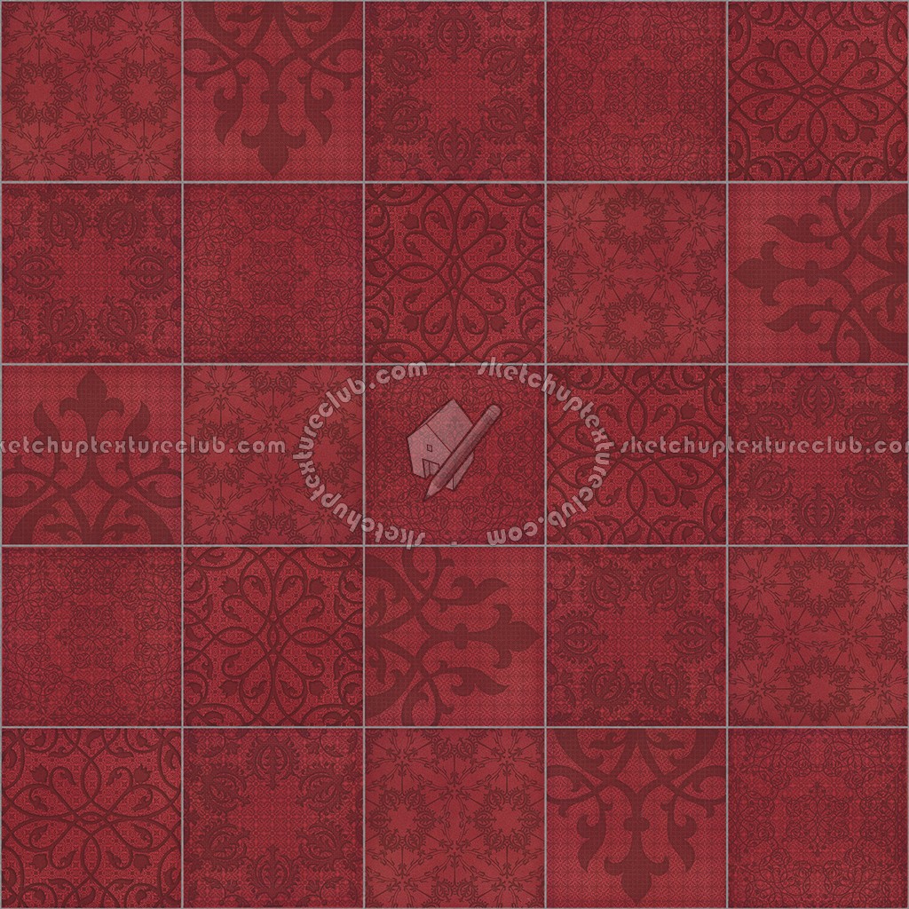 Textures   -   ARCHITECTURE   -   TILES INTERIOR   -   Ornate tiles   -   Patchwork  - Patchwork tile texture seamless 16622 (seamless)
