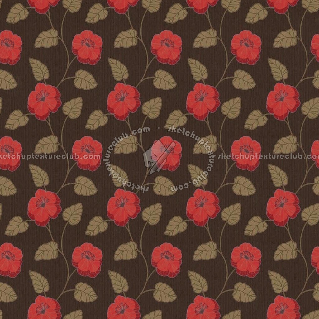 Textures   -   MATERIALS   -   WALLPAPER   -   Floral  - Floral wallpaper texture seamless 11017 (seamless)