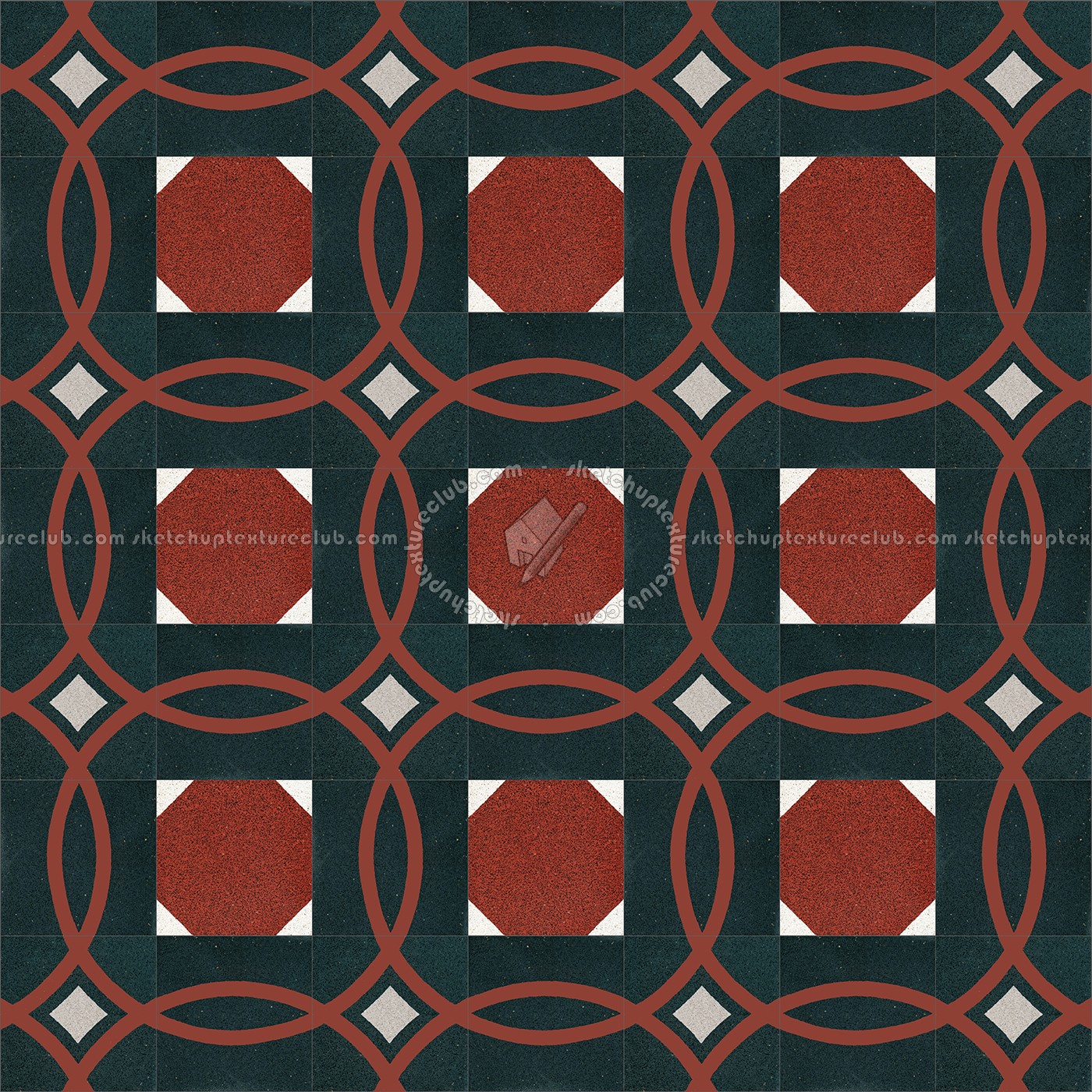 Textures   -   ARCHITECTURE   -   TILES INTERIOR   -   Cement - Encaustic   -   Cement  - Cement concrete tile texture seamless 13351 (seamless)