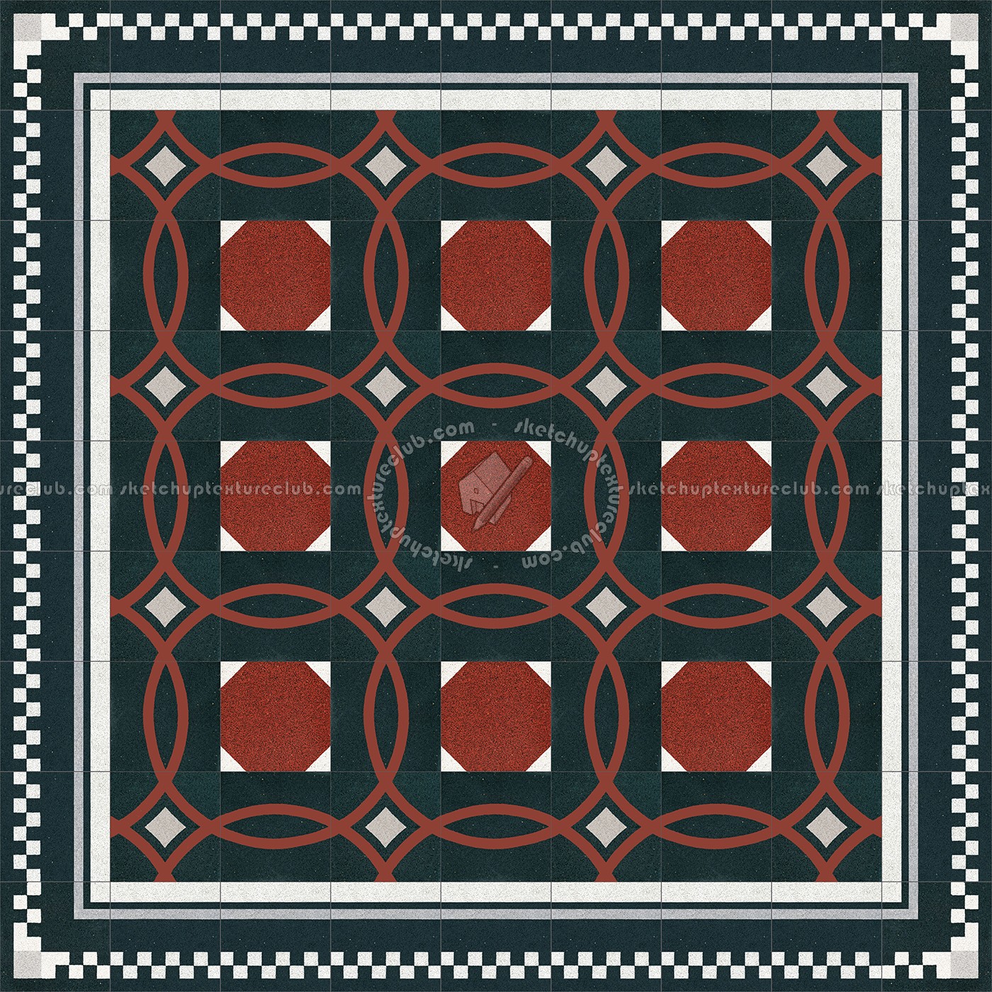 Textures   -   ARCHITECTURE   -   TILES INTERIOR   -   Cement - Encaustic   -   Cement  - Cement concrete tile texture seamless 13352 (seamless)