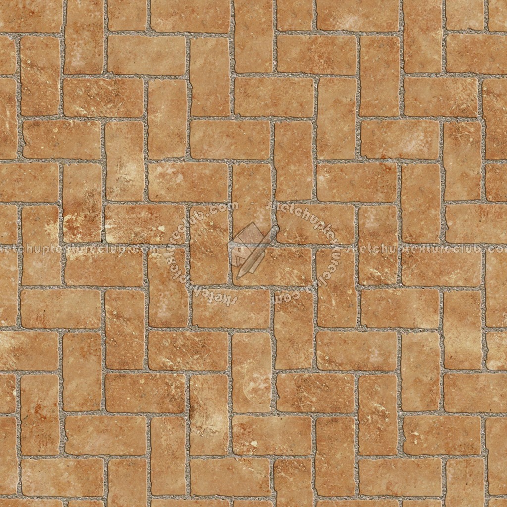 Textures   -   ARCHITECTURE   -   PAVING OUTDOOR   -   Terracotta   -   Herringbone  - Cotto paving herringbone outdoor texture seamless 06763 (seamless)