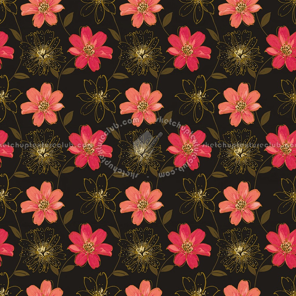 Textures   -   MATERIALS   -   WALLPAPER   -   Floral  - Floral wallpaper texture seamless 11019 (seamless)