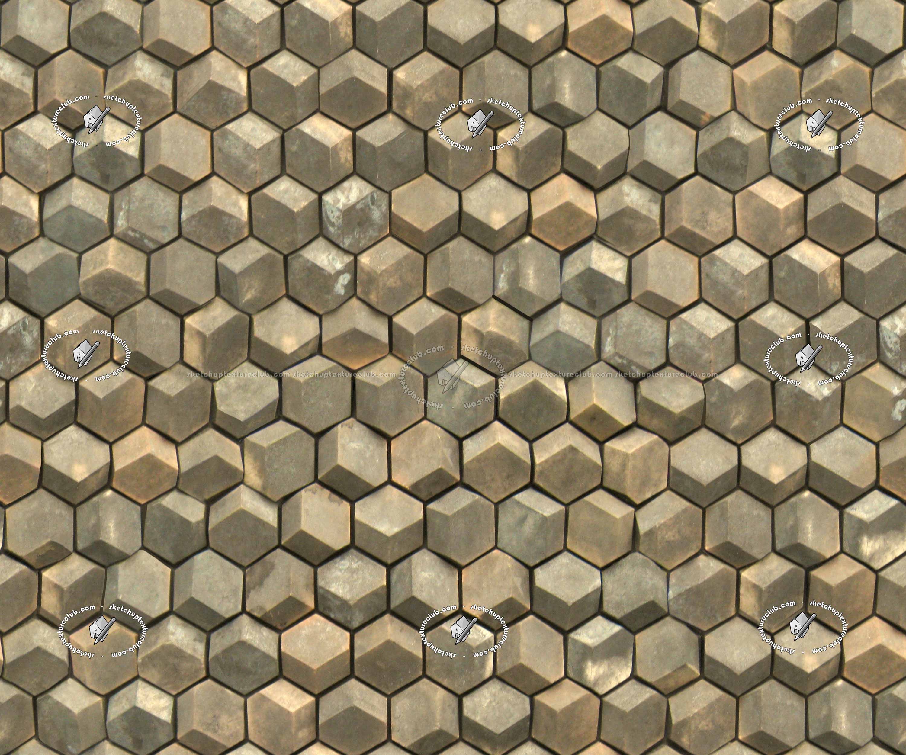 Textures   -   ARCHITECTURE   -   TILES INTERIOR   -   Hexagonal mixed  - Tadao ando tokio jewel box wall tiles texture seamless 21174 (seamless)
