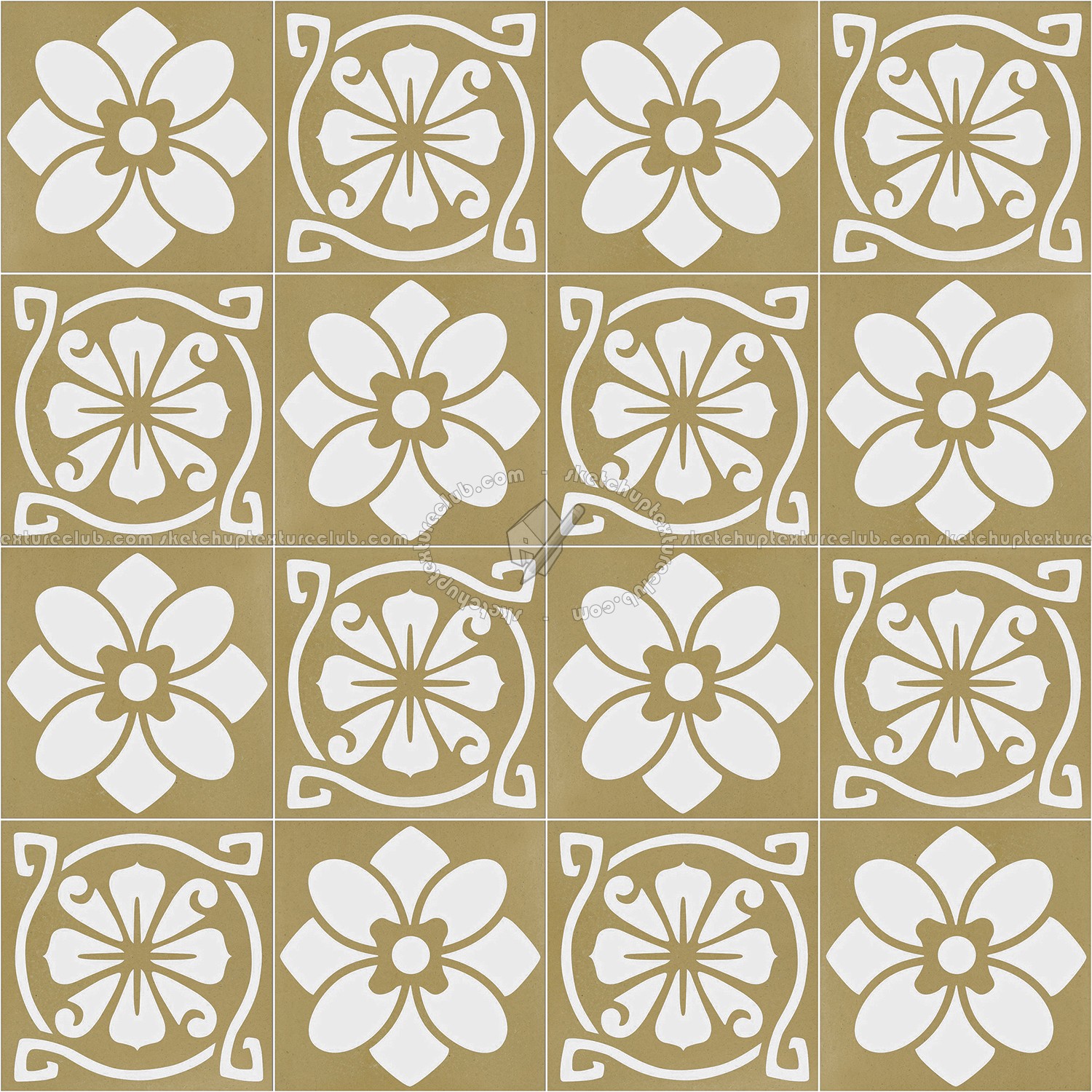 Textures   -   ARCHITECTURE   -   TILES INTERIOR   -   Cement - Encaustic   -   Victorian  - Victorian cement floor tile texture seamless 13692 (seamless)