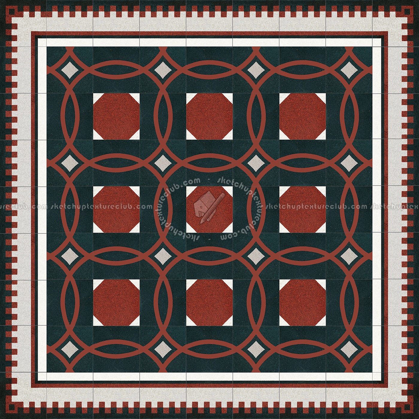 Textures   -   ARCHITECTURE   -   TILES INTERIOR   -   Cement - Encaustic   -   Cement  - Cement concrete tile texture seamless 13353 (seamless)