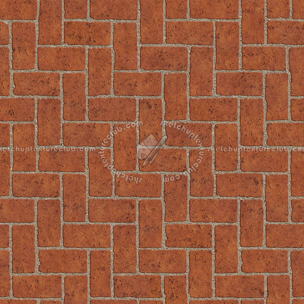 Textures   -   ARCHITECTURE   -   PAVING OUTDOOR   -   Terracotta   -   Herringbone  - Cotto paving herringbone outdoor texture seamless 06764 (seamless)