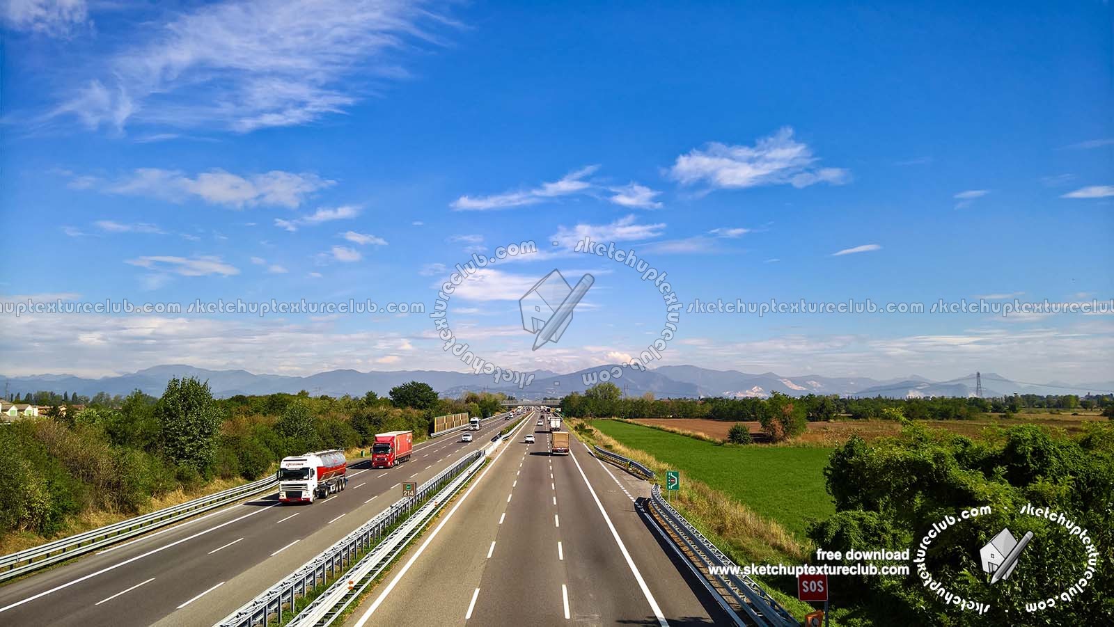 Textures   -   BACKGROUNDS &amp; LANDSCAPES   -   ROADS &amp; PARKINGS  - Highway landscape texture 18989