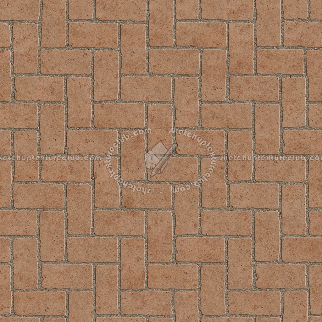 Textures   -   ARCHITECTURE   -   PAVING OUTDOOR   -   Terracotta   -   Herringbone  - Cotto paving herringbone outdoor texture seamless 06765 (seamless)