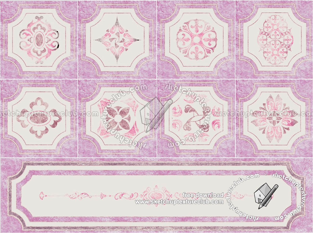 Textures   -   ARCHITECTURE   -   TILES INTERIOR   -   Ornate tiles   -   Geometric patterns  - Ceramic floor tile geometric patterns texture seamless 18900 (seamless)