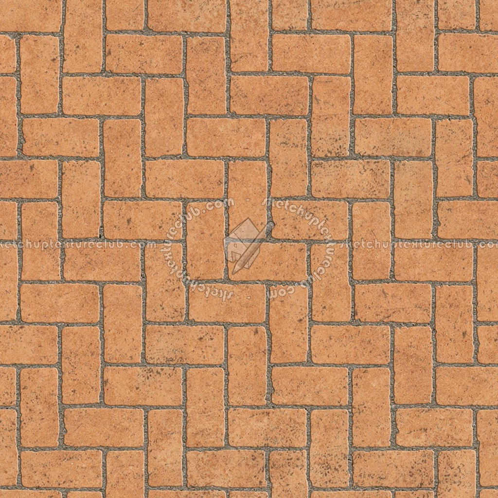 Textures   -   ARCHITECTURE   -   PAVING OUTDOOR   -   Terracotta   -   Herringbone  - Cotto paving herringbone outdoor texture seamless 06767 (seamless)