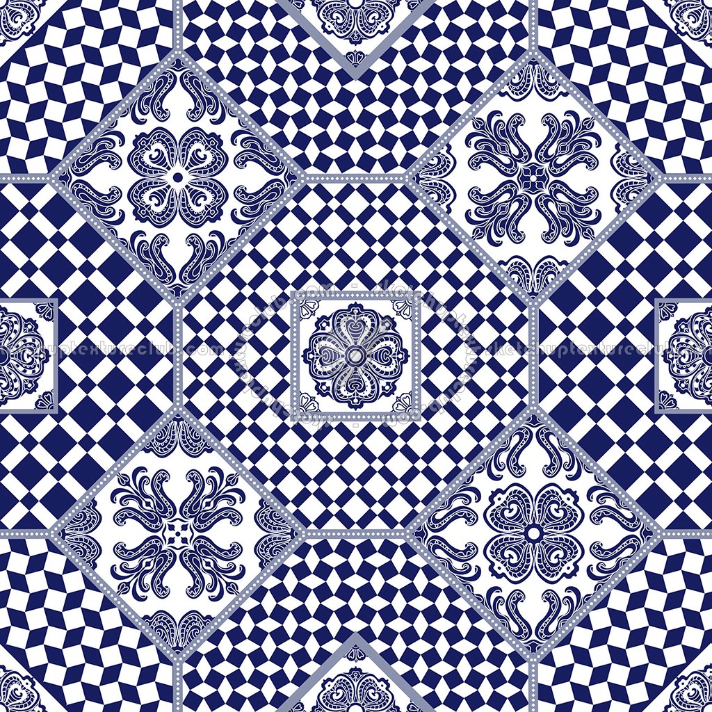 Textures   -   ARCHITECTURE   -   TILES INTERIOR   -   Ornate tiles   -   Patchwork  - Patchwork tile texture seamless 16812 (seamless)