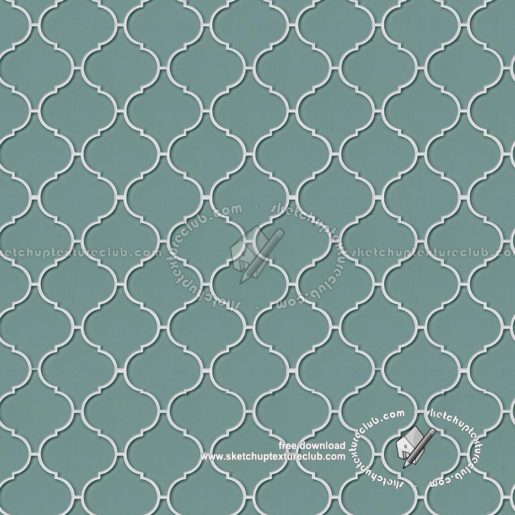 Textures   -   ARCHITECTURE   -   TILES INTERIOR   -   Ornate tiles   -   Geometric patterns  - Arabescque mosaic tile texture seamless 18903 (seamless)