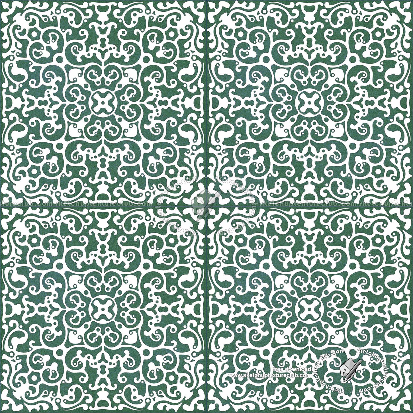 Textures   -   ARCHITECTURE   -   TILES INTERIOR   -   Ornate tiles   -   Mixed patterns  - Ceramic ornate tile texture seamless 20272 (seamless)