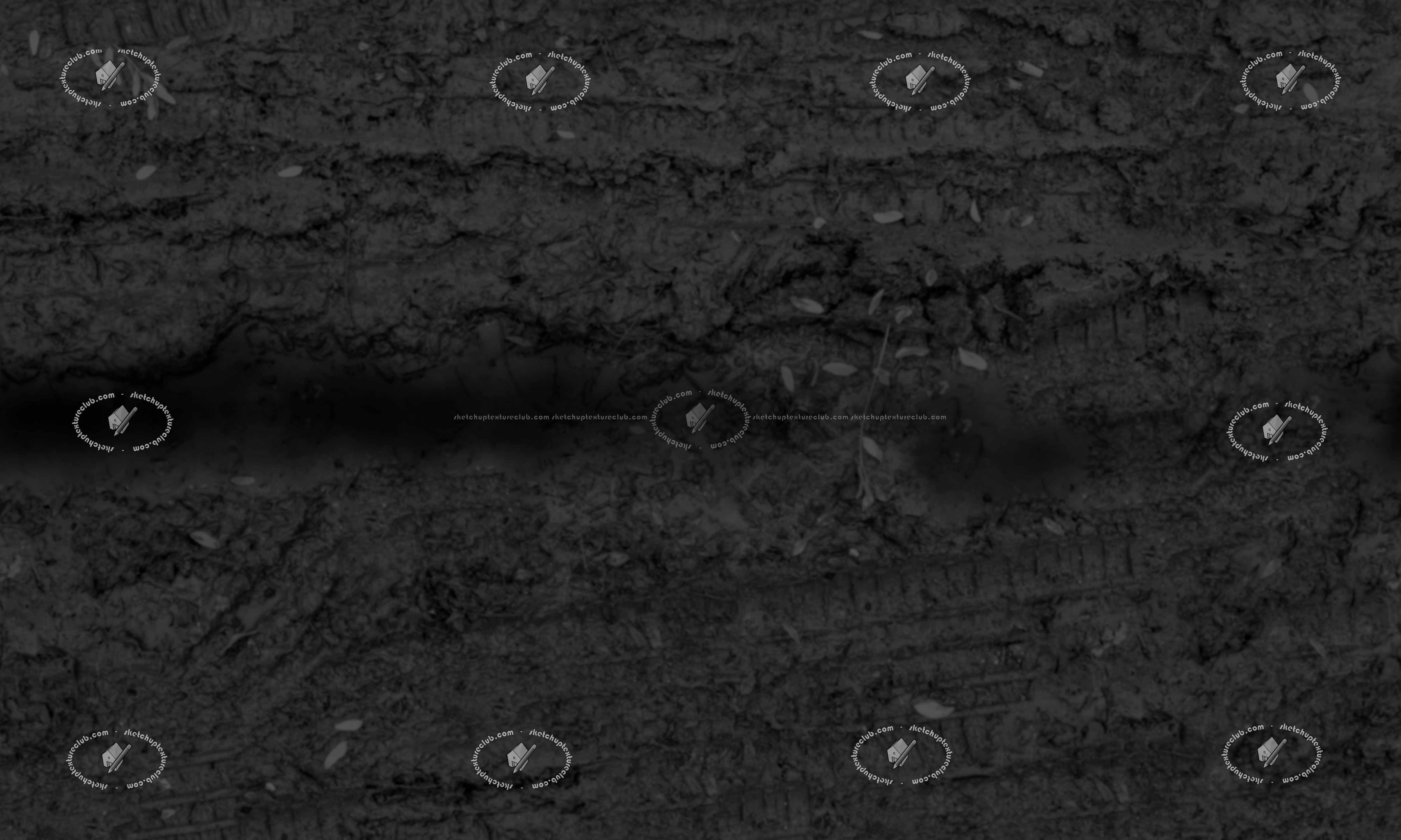 Textures   -   NATURE ELEMENTS   -   SOIL   -   Mud  - Mud with leaves texture seamless 21308 - Displacement