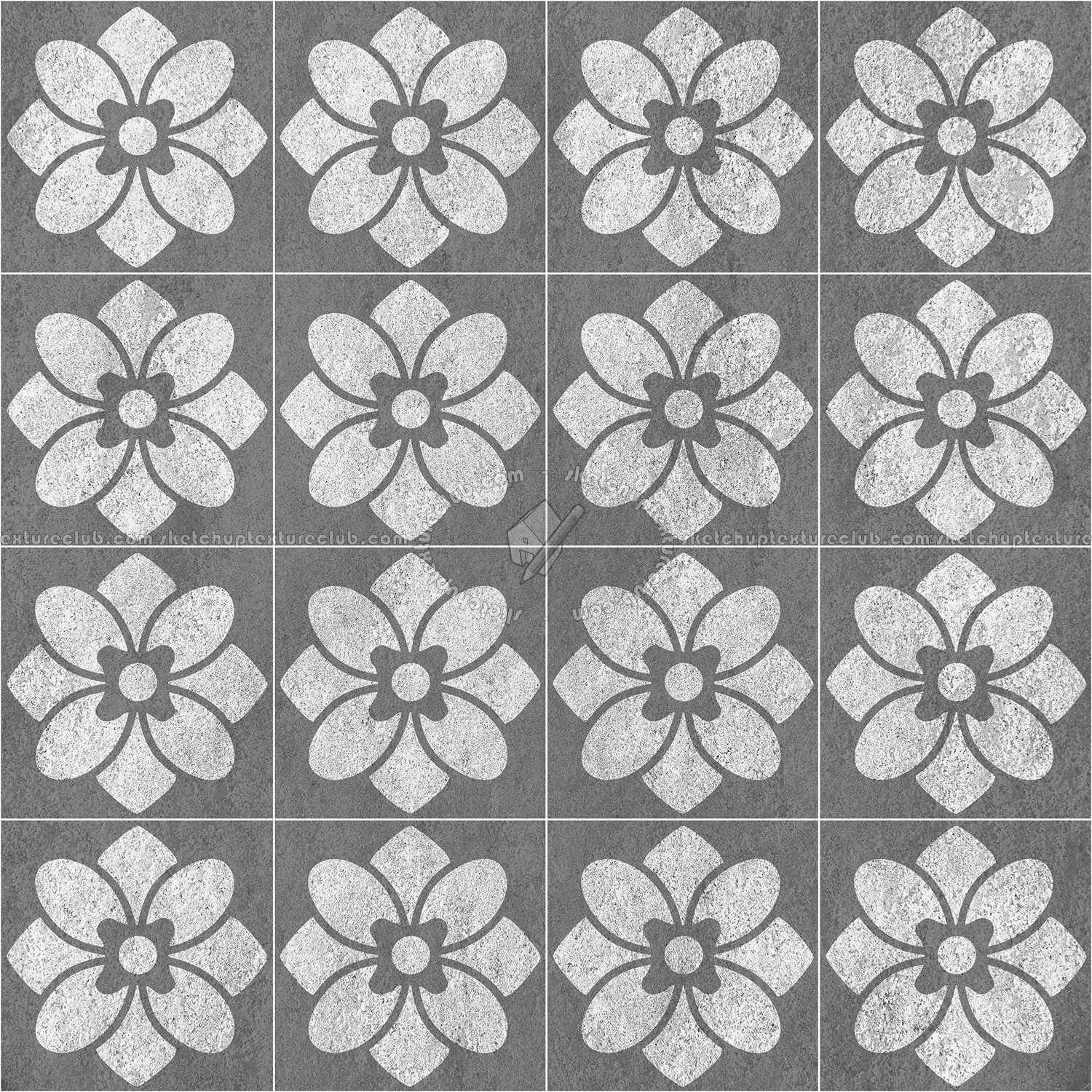 Textures   -   ARCHITECTURE   -   TILES INTERIOR   -   Cement - Encaustic   -   Victorian  - Victorian cement floor tile texture seamless 13698 (seamless)