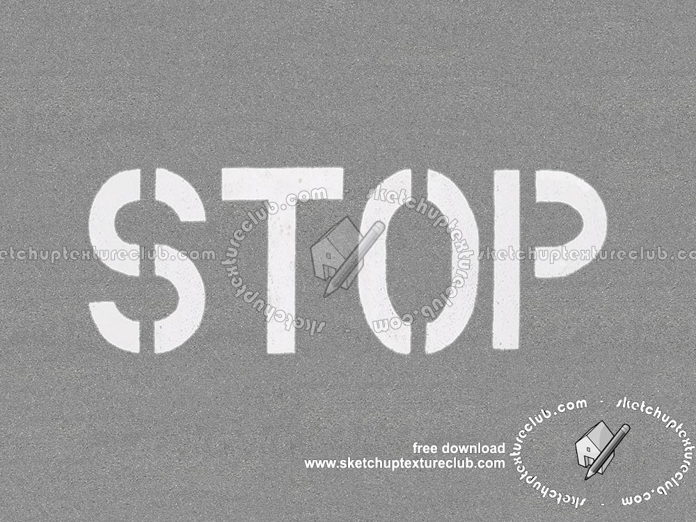 Textures   -   ARCHITECTURE   -   ROADS   -   Roads Markings  - Road markings stop sign texture seamless 18782 (seamless)
