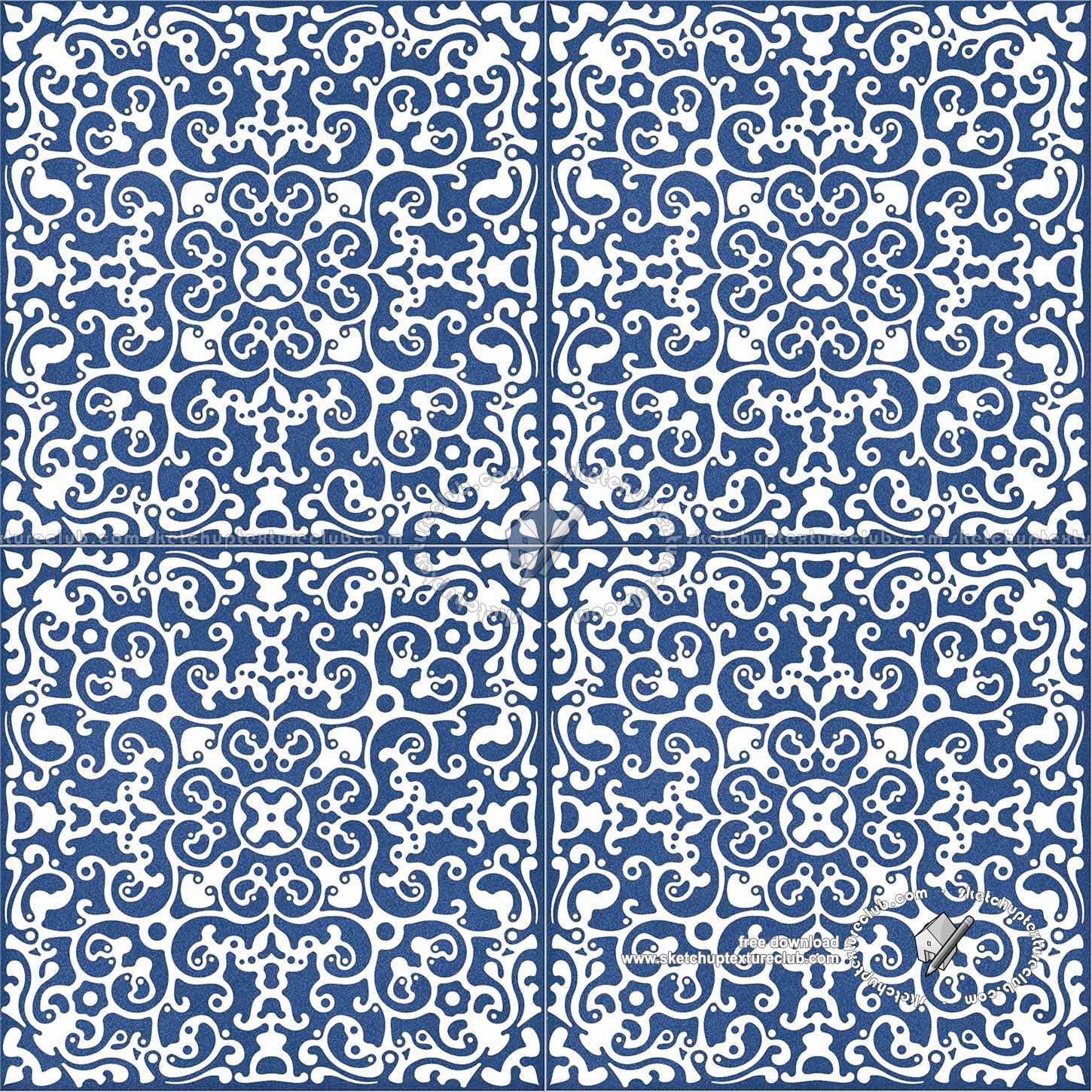 Textures   -   ARCHITECTURE   -   TILES INTERIOR   -   Ornate tiles   -   Mixed patterns  - Ceramic ornate tile texture seamless 20274 (seamless)