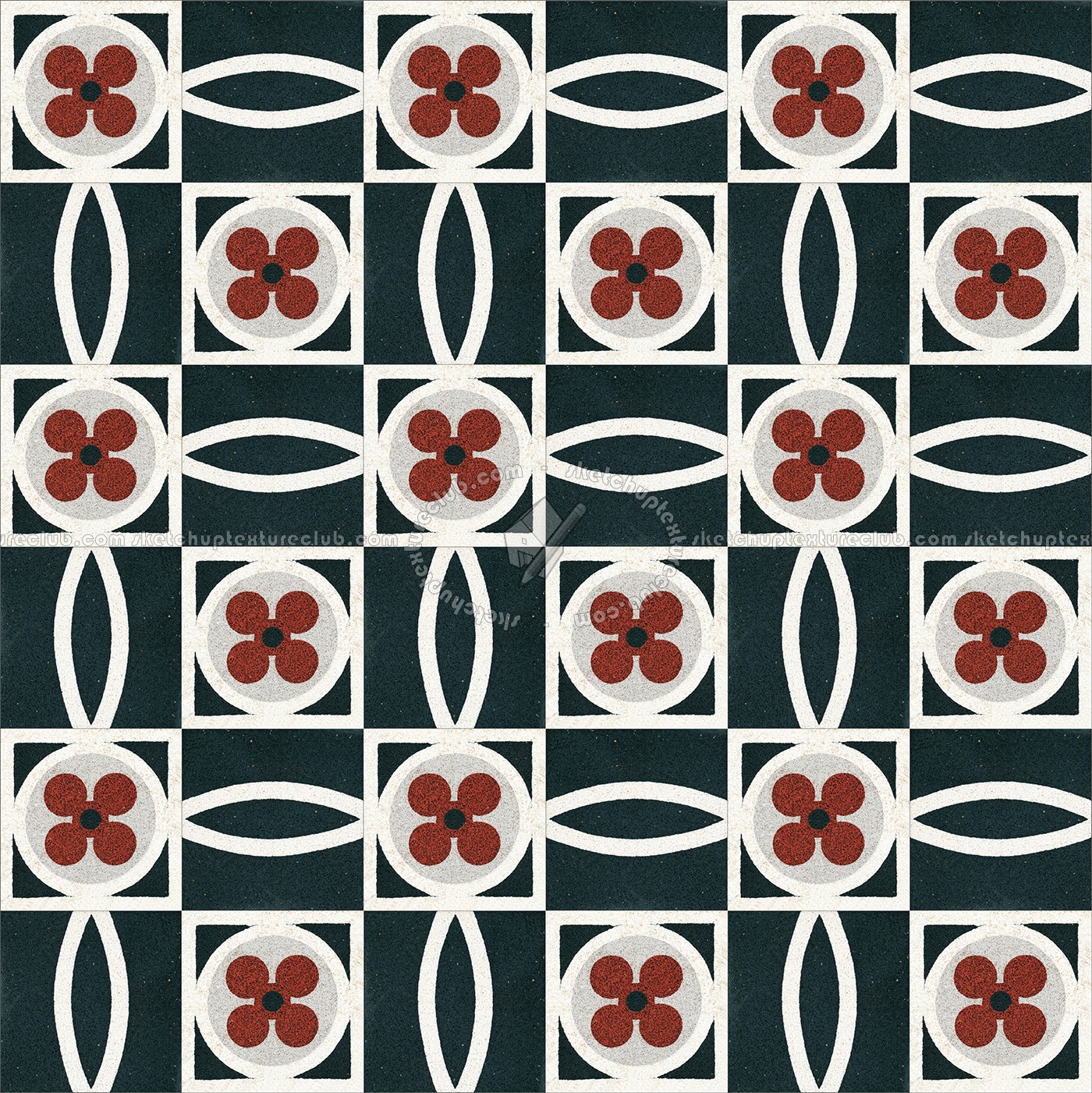 Textures   -   ARCHITECTURE   -   TILES INTERIOR   -   Cement - Encaustic   -   Cement  - Cement concrete tile texture seamless 13363 (seamless)