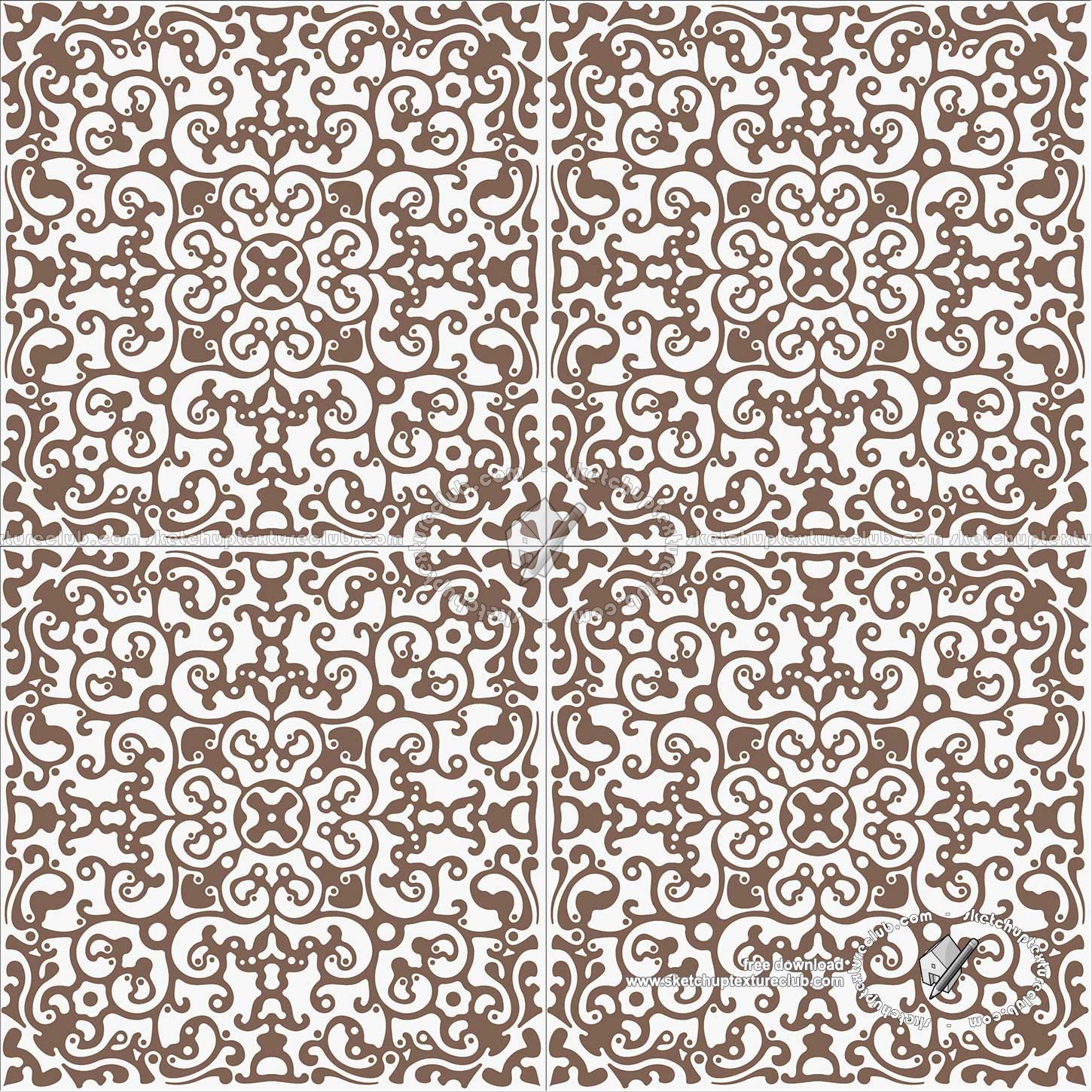 Textures   -   ARCHITECTURE   -   TILES INTERIOR   -   Ornate tiles   -   Mixed patterns  - Ceramic ornate tile texture seamless 20276 (seamless)