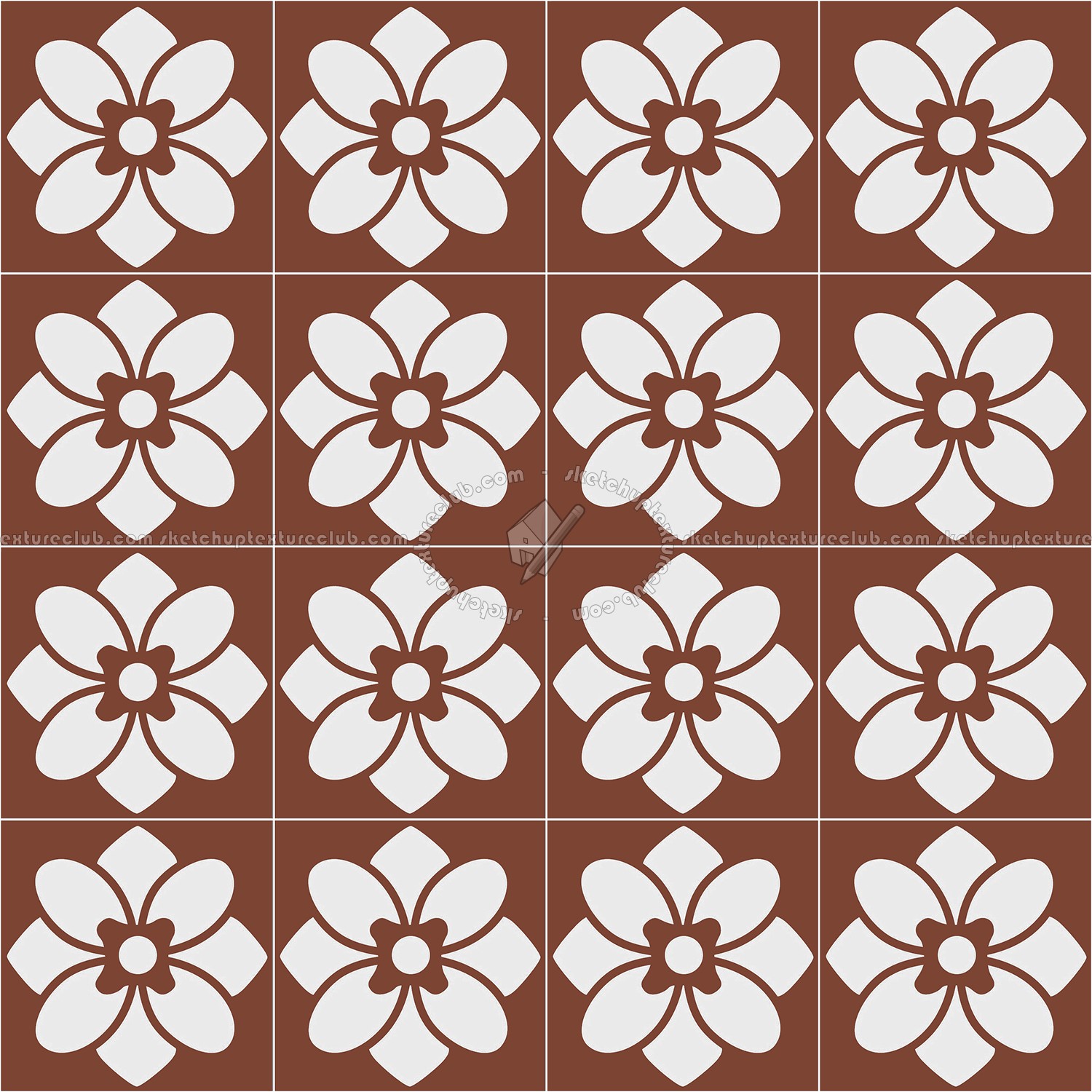 Textures   -   ARCHITECTURE   -   TILES INTERIOR   -   Cement - Encaustic   -   Victorian  - Victorian cement floor tile texture seamless 13702 (seamless)