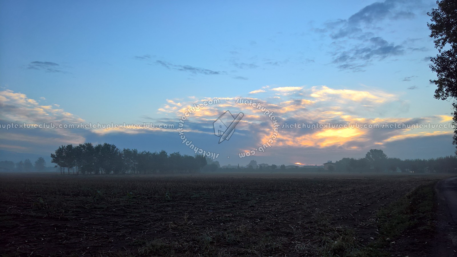 Textures   -   BACKGROUNDS & LANDSCAPES   -   SUNRISES & SUNSETS  - Foggy morning in the countryside landscape 18404
