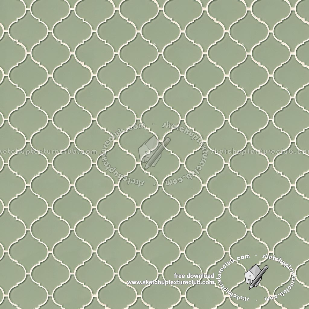 Textures   -   ARCHITECTURE   -   TILES INTERIOR   -   Ornate tiles   -   Geometric patterns  - Arabescque mosaic tile texture seamless 18910 (seamless)