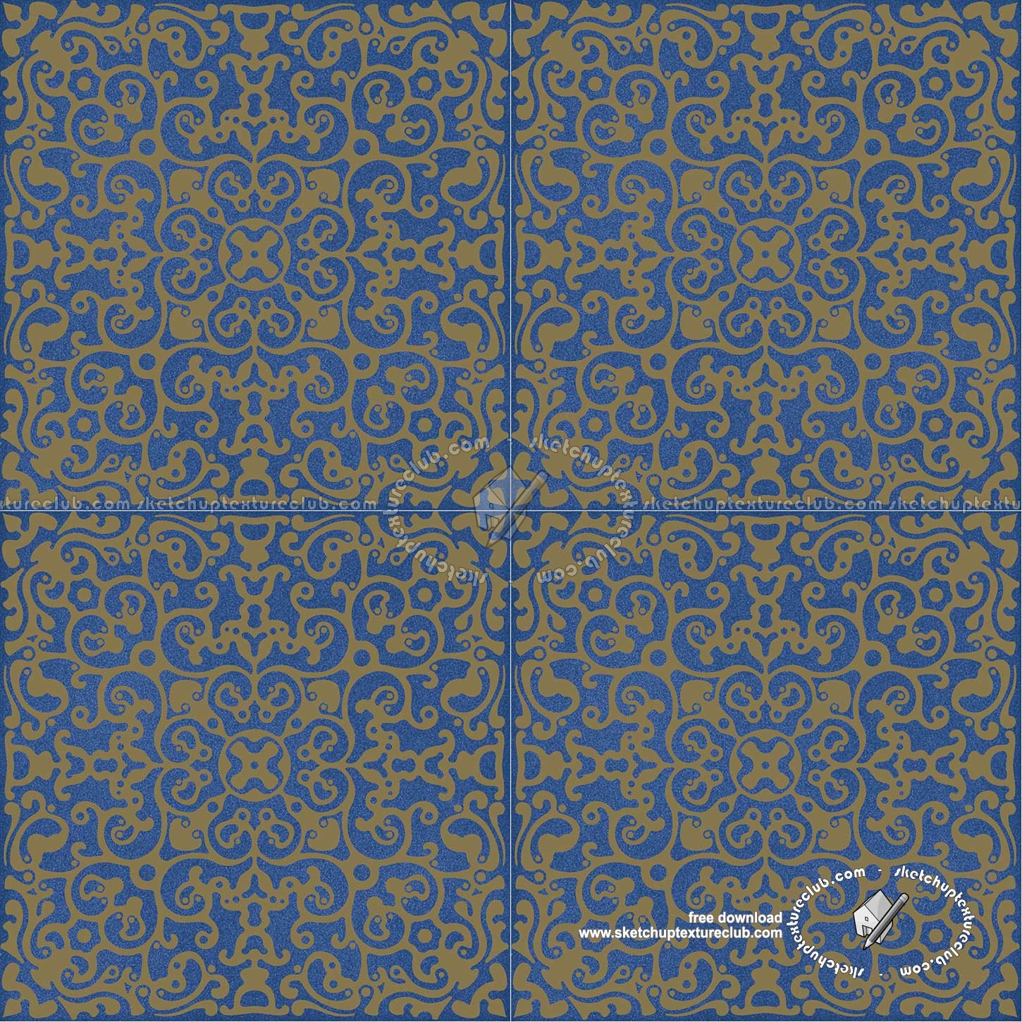 Textures   -   ARCHITECTURE   -   TILES INTERIOR   -   Ornate tiles   -   Mixed patterns  - Ceramic ornate tile texture seamless 20279 (seamless)