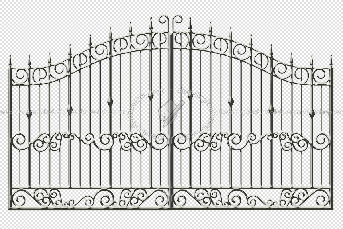 Textures   -   ARCHITECTURE   -   BUILDINGS   -   Gates  - Cut out silver entrance gate texture 18617