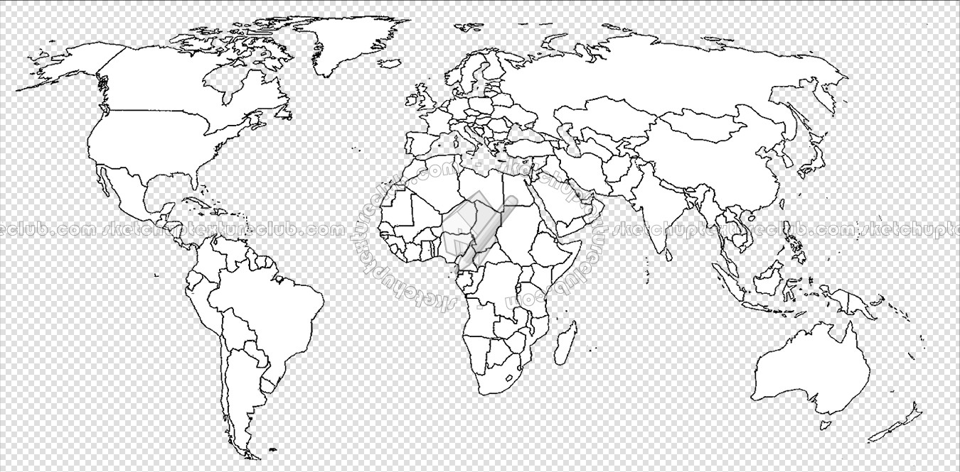 Textures   -   ARCHITECTURE   -   DECORATIVE PANELS   -   World maps   -   Various maps  - Mural map interior decoration 03212