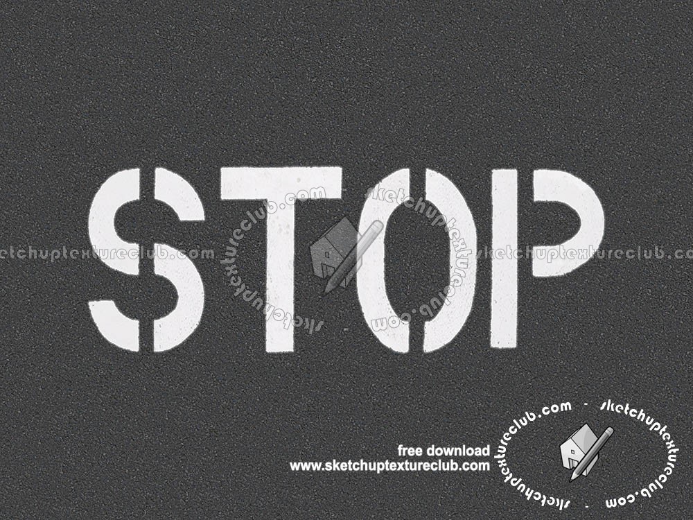 Textures   -   ARCHITECTURE   -   ROADS   -   Roads Markings  - Road markings stop sign texture seamless 18788 (seamless)